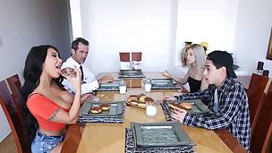 Thick mom devours stepson's endless paris hilton net worth husband watching takes cheating wife